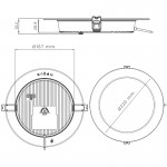 Downlight LED Redondo 220mm Blanco 18W 1980Lm CCT, Corte 167mm. Ideal para Techos Lamas, desde 5,90€/ud